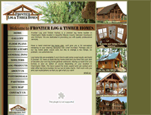 Tablet Screenshot of frontierlogandtimberhomes.com